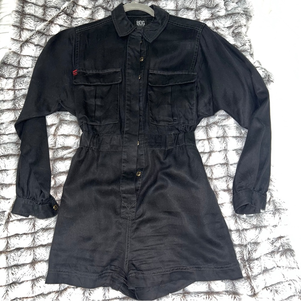 Urban Outfitters Black Utility Romper